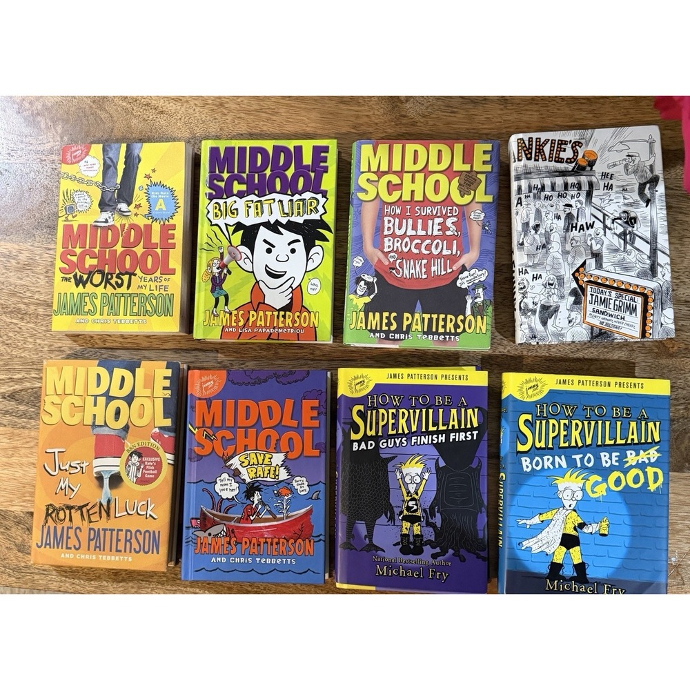 Lot of 7 Hardcover & 1 Paperback Books, Total 8 James Patterson  Mixed Series GU